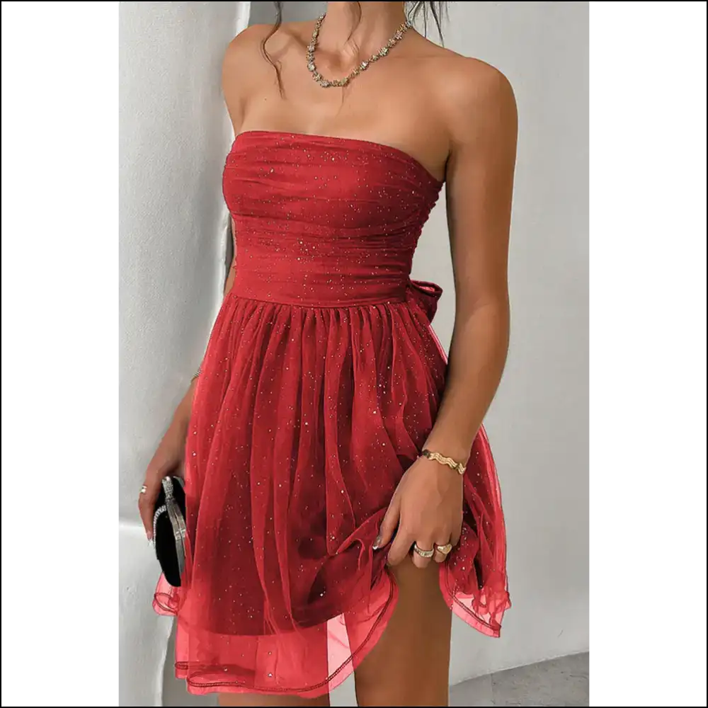 Racing Red Glitter High: my Bad Secret Weapon from Needful Things 😈 - Short Dresses on Sale Worldwide Shipping