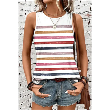 Rainbow Brite Went Goth: Chic Red Tank Top 🌈🖤 Needful Things - s - Tops on Sale Worldwide Shipping