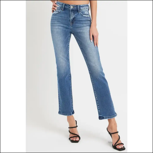 Raise your Style Game with Needful Things Mid Rise Ankle Straight Jeans 😂 - Dark / 7(28) - on Sale Worldwide Shipping