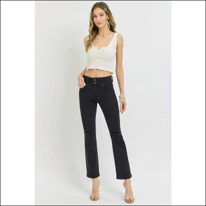 Raise your Style Game with our Fabulous High Rise Bootcut Jeans! 👖💃 - Jeans on Sale Worldwide Shipping