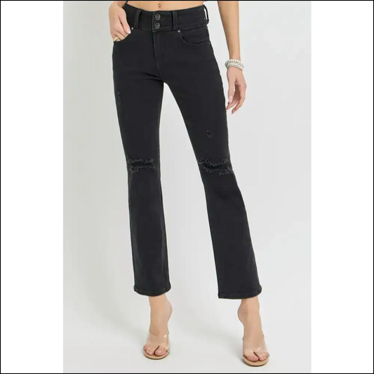 Raise your Style Game with our Fabulous High Rise Bootcut Jeans! 👖💃 - Black / 0(24) - Jeans on Sale Worldwide Shipping