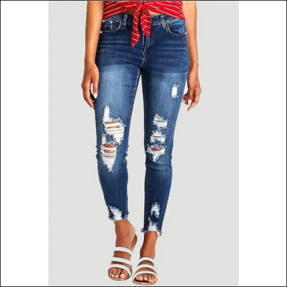 Raw Hem Jeans: Because Life’s too Short for Boring Pants 😜👖 - Navy / m - Jeans on Sale Worldwide Shipping