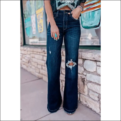 Real Teal High Rise Ripped Jeans: so Comfy It’s Magical 👖✨ Needful Things - 6 - Jeans on Sale Worldwide Shipping
