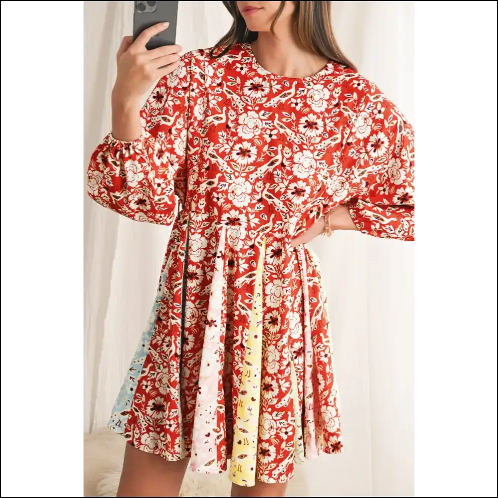 Red Boho Floral Dress: from Meh’ to Marry Me?’ 😂 Needful Things - s - Short Dresses on Sale Worldwide Shipping