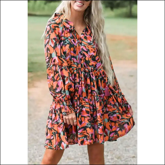 Red Boho Floral: Dressed to Frill (and Thrill!) 🌹needful Things - s - Short Dresses on Sale Worldwide Shipping