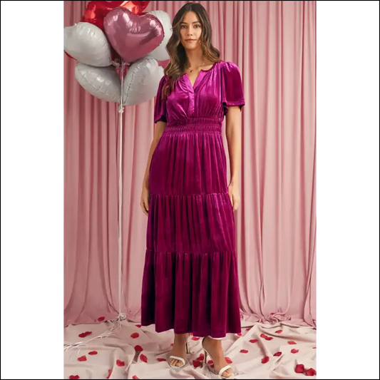 Red Dahlia Velvet Dress: so Comfy Youll Forget Pants Exist! Needful Things - s - Maxi Dresses on Sale Worldwide Shipping