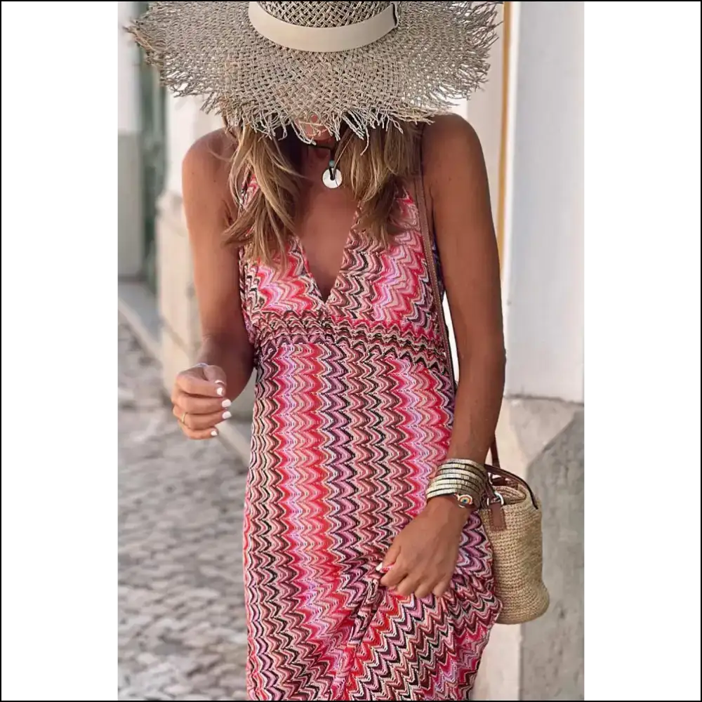 Red Halter Boho Dress: Free the Nip your Soul (Needful Things) 💃 - Maxi Dresses on Sale Worldwide Shipping