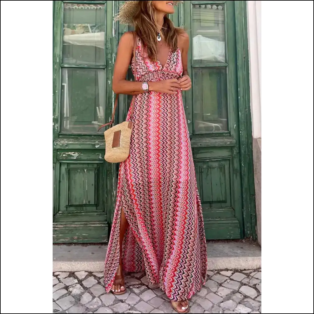Red Halter Boho Dress: Free the Nip your Soul (Needful Things) 💃 - s - Maxi Dresses on Sale Worldwide Shipping