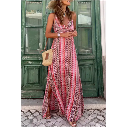 Red Halter Boho Dress: Free the Nip your Soul (Needful Things) 💃 - s - Maxi Dresses on Sale Worldwide Shipping