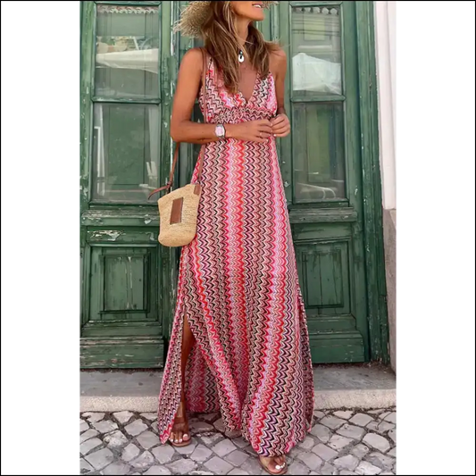 Red Halter Boho Dress: Free the Nip your Soul (Needful Things) 💃 - s - Maxi Dresses on Sale Worldwide Shipping