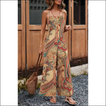 Red Paisley Print Jumpsuit: one Step Closer to World Domination 😈 (needful Things) - s - Jumpsuits & Rompers on Sale Worldwide Shipping
