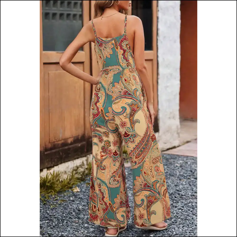 Red Paisley Print Jumpsuit: one Step Closer to World Domination 😈 (needful Things) - Jumpsuits & Rompers on Sale Worldwide Shipping
