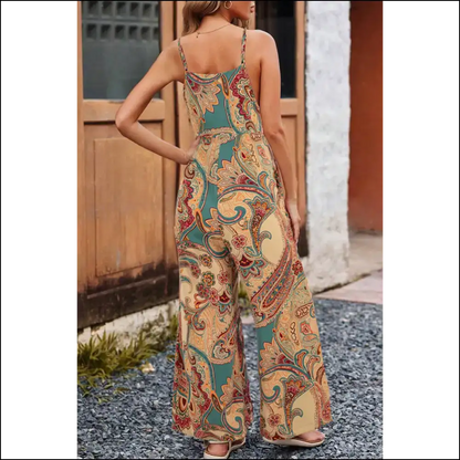 Red Paisley Print Jumpsuit: one Step Closer to World Domination 😈 (needful Things) - Jumpsuits & Rompers on Sale Worldwide Shipping