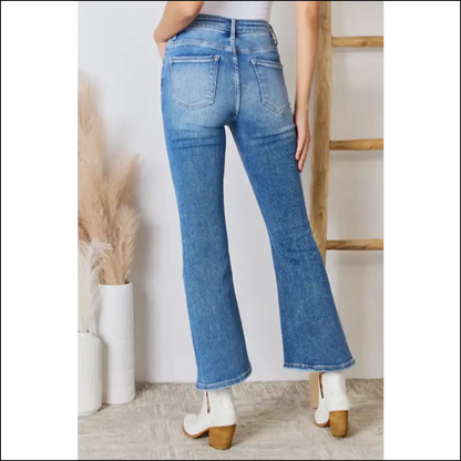 Rise and Shine: my Risen High Ankle Flare Jeans Make me Fabulous! 👖✨ - on Sale Worldwide Shipping