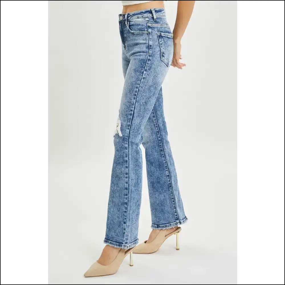 Rise to Distress: my Flare Jeans are More Risen than Hopes! 😂👖 - on Sale Worldwide Shipping
