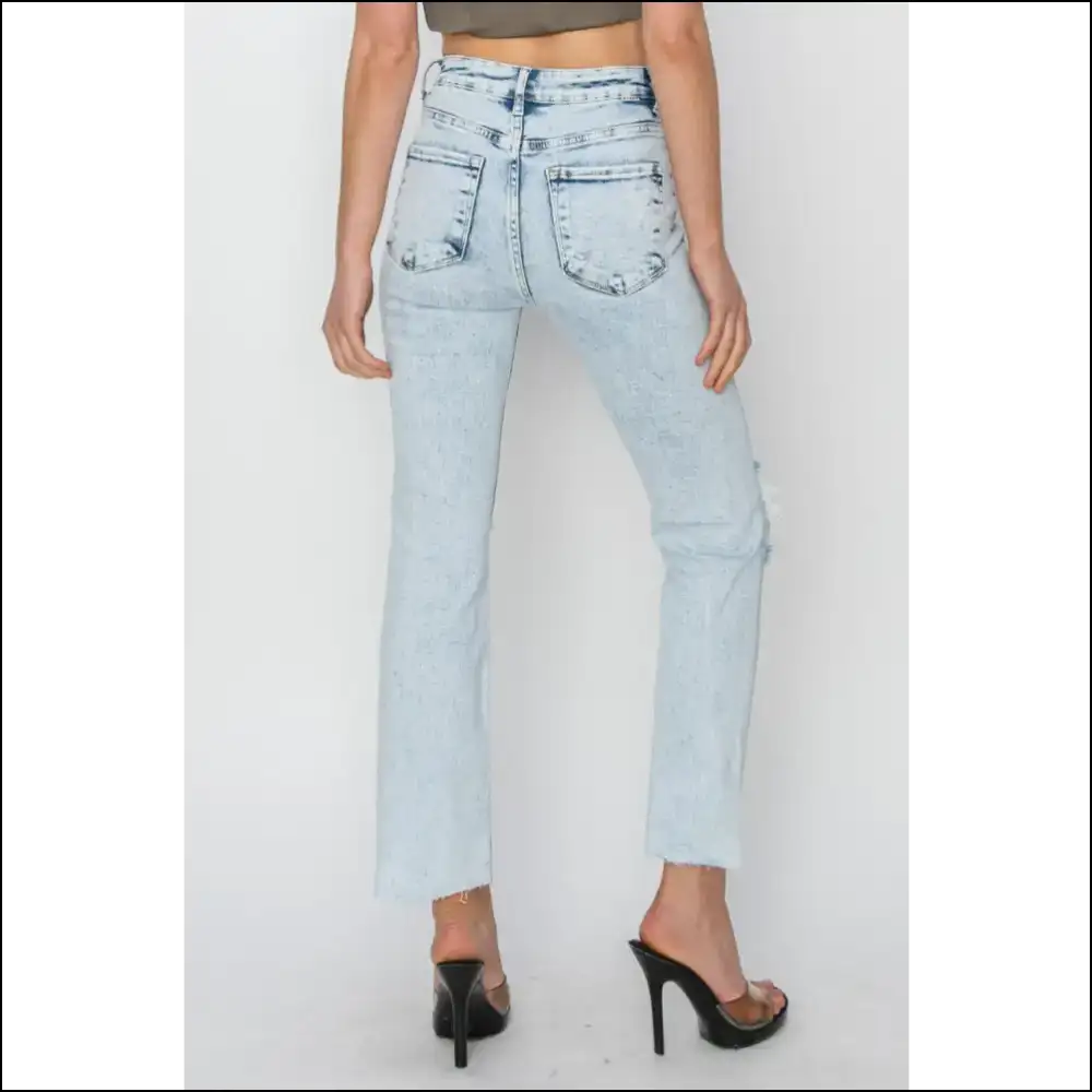 Rise Up and Shine in our Risqué Risen High Distressed Jeans! 😂 - Jeans on Sale Worldwide Shipping