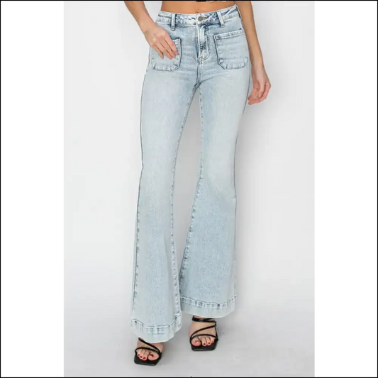 Rise Up & Flare Out: your New Best Friend in Risen High Jeans! 😂👖 - Light / 1xl - Jeans on Sale Worldwide Shipping