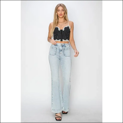 Rise Up & Flare Out: your New Best Friend in Risen High Jeans! 😂👖 - Jeans on Sale Worldwide Shipping