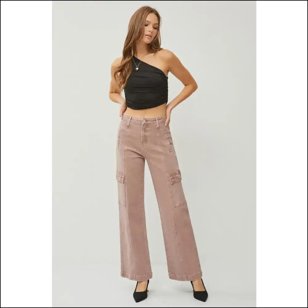 Rise Wide Leg Cargo Jeans: for when your Style Needs a Parachute! 😂 - Jeans on Sale Worldwide Shipping