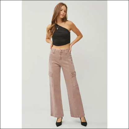 Rise Wide Leg Cargo Jeans: for when your Style Needs a Parachute! 😂 - Jeans on Sale Worldwide Shipping