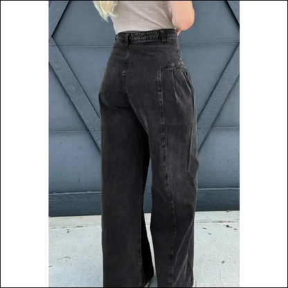 Rise Wide Leg Jeans: Love at First Heartbreak the Waist! 😜 - Jeans on Sale Worldwide Shipping