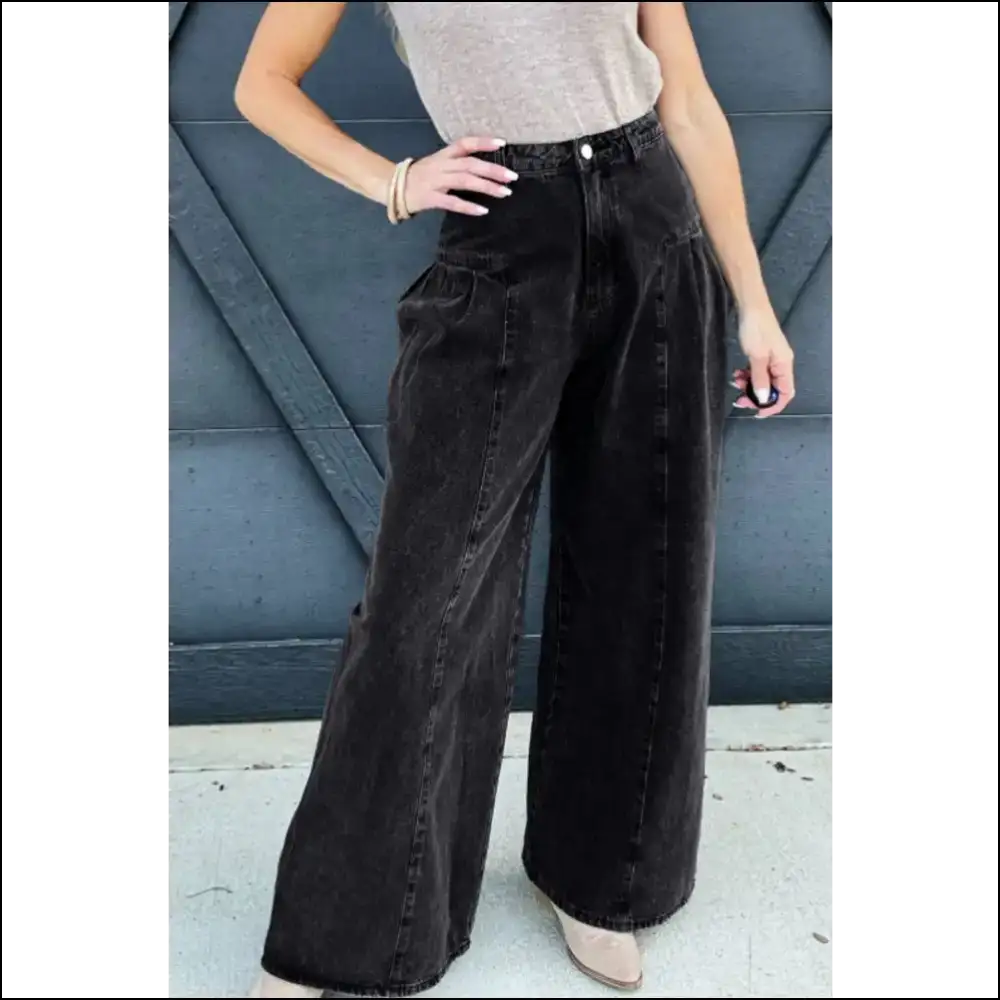 Rise Wide Leg Jeans: Love at First Heartbreak the Waist! 😜 - Jeans on Sale Worldwide Shipping
