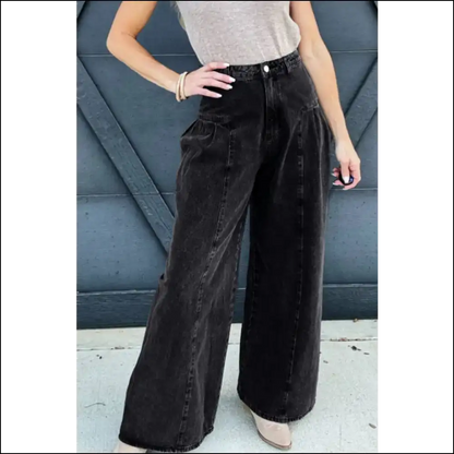 Rise Wide Leg Jeans: Love at First Heartbreak the Waist! 😜 - Jeans on Sale Worldwide Shipping