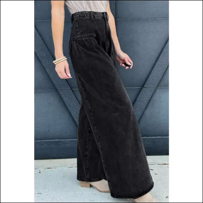 Rise Wide Leg Jeans: Love at First Heartbreak the Waist! 😜 - Jeans on Sale Worldwide Shipping