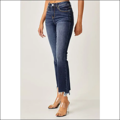 Risen Frayed Hem Cropped Jeans: Dance Like no One’s Hemming You! 💃 - Jeans on Sale Worldwide Shipping