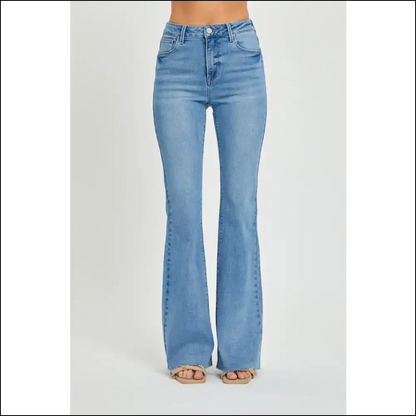 Risen High Rise: Raw Cut Hem Jeans to Make your Ex Jealous! 😂👖✨ - on Sale Worldwide Shipping