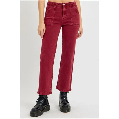 Risen High Rise Straight Jeans: Because your Curves Deserve a Standing Ovation! 🎉 - Jeans on Sale Worldwide Shipping