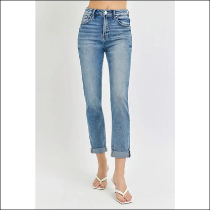 Risen High Rise: the Jeans that Roll Up your Style and Confidence! 😂👖 - on Sale Worldwide Shipping