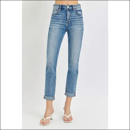 Risen High Rise: the Jeans that Roll Up your Style and Confidence! 😂👖 - on Sale Worldwide Shipping