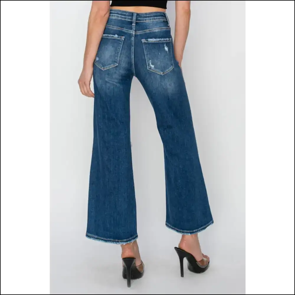Risen High Rise Wide Leg Crop Jeans: Fashion so Comfy You’ll Forget Clothing! 😜 - Jeans on Sale Worldwide Shipping