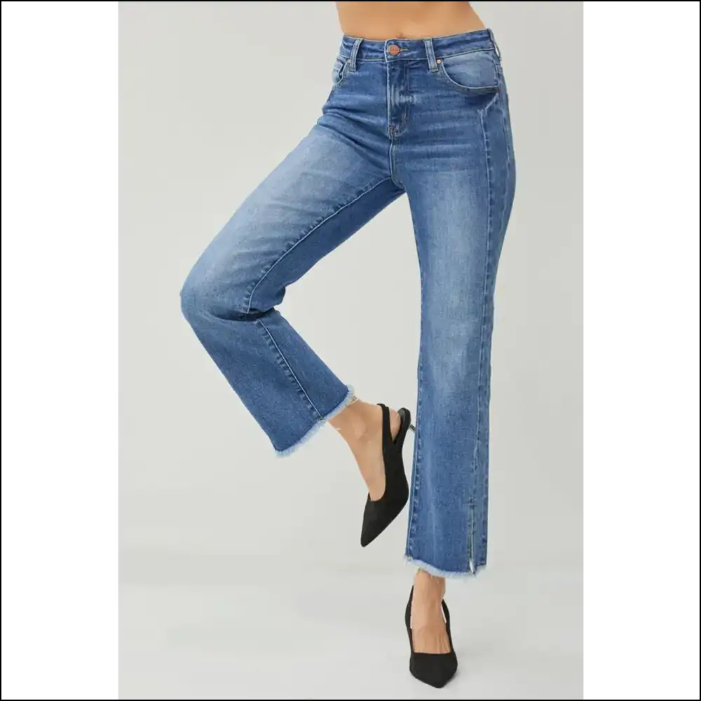 Risen High Waist Jeans: Raw Hem Comfortably Hilarious Style Awaits! - Jeans on Sale Worldwide Shipping