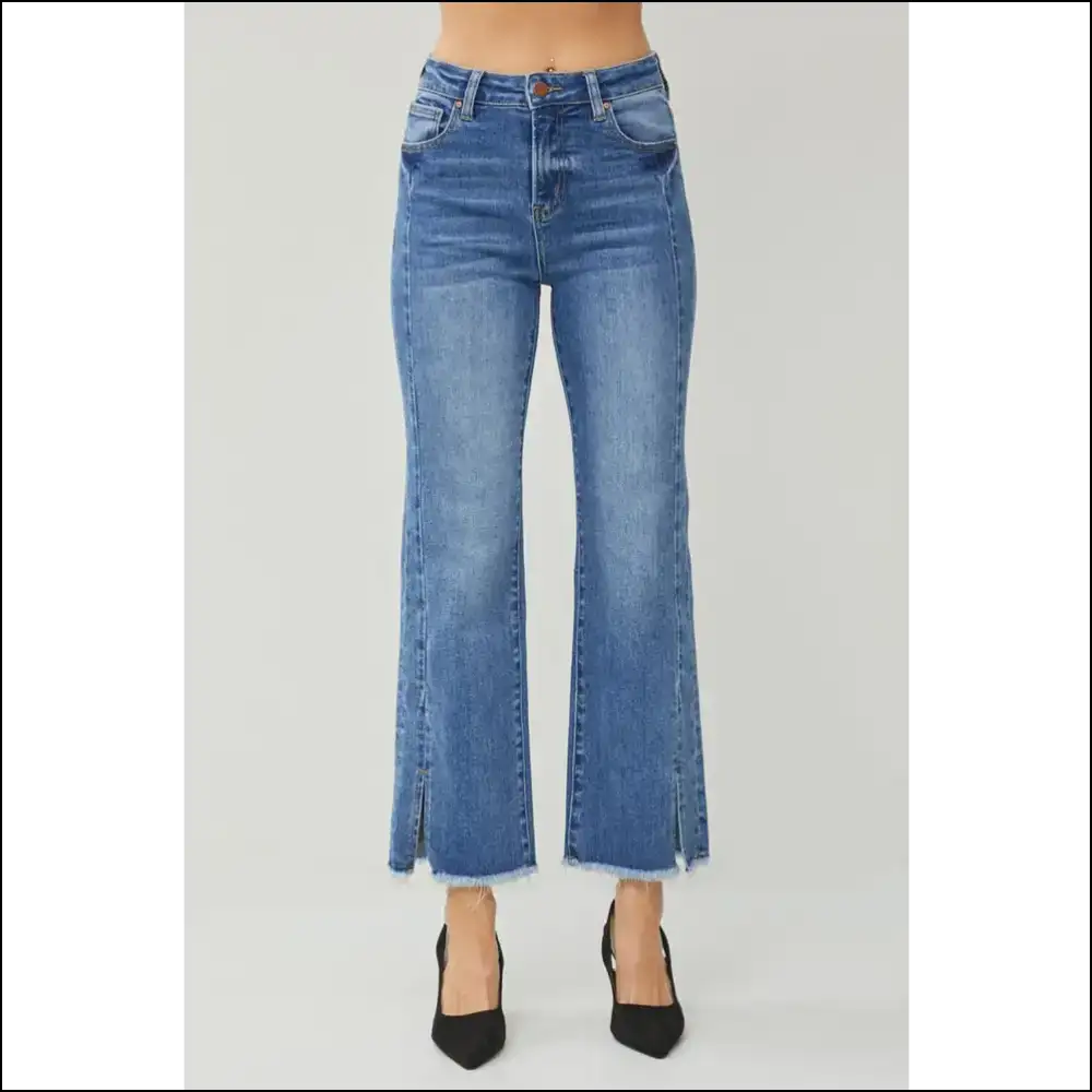 Risen High Waist Jeans: Raw Hem Comfortably Hilarious Style Awaits! - Jeans on Sale Worldwide Shipping