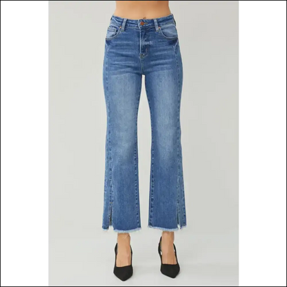 Risen High Waist Jeans: Raw Hem Comfortably Hilarious Style Awaits! - Jeans on Sale Worldwide Shipping