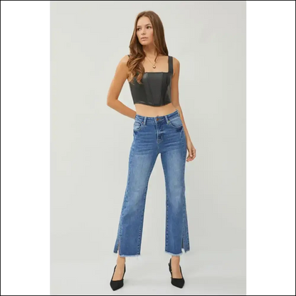 Risen High Waist Jeans: Raw Hem Comfortably Hilarious Style Awaits! - Jeans on Sale Worldwide Shipping