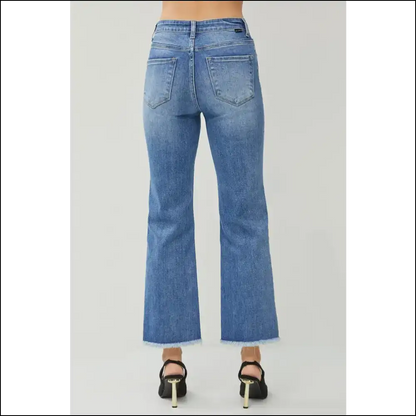 Risen High Waist Jeans: Raw Hem Comfortably Hilarious Style Awaits! - Jeans on Sale Worldwide Shipping