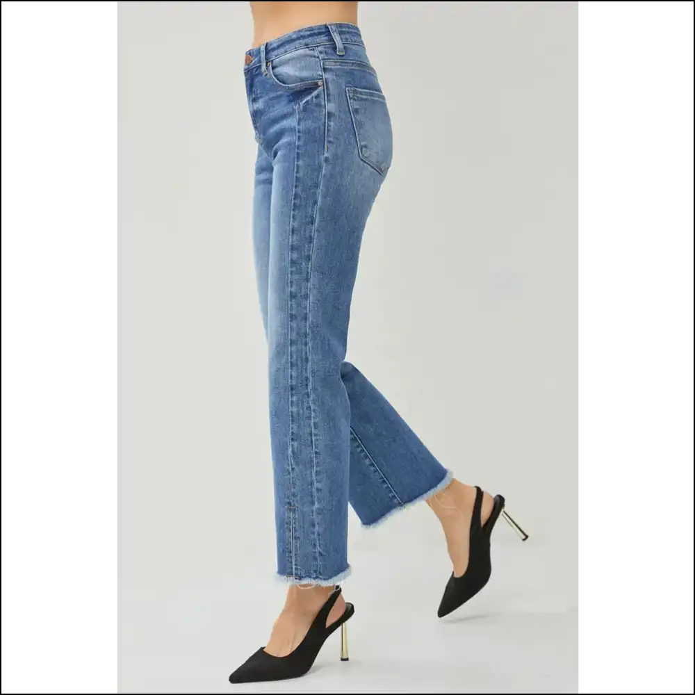 Risen High Waist Jeans: Raw Hem Comfortably Hilarious Style Awaits! - Jeans on Sale Worldwide Shipping