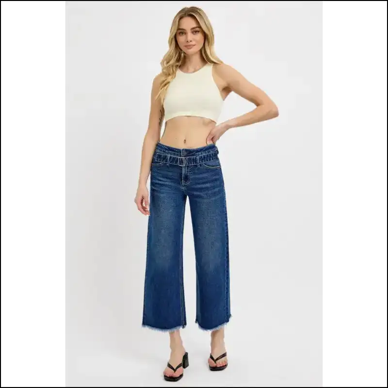 Risen Raw Hem Wide Legs: where Style Meets my Denim Destiny! - Jeans on Sale Worldwide Shipping