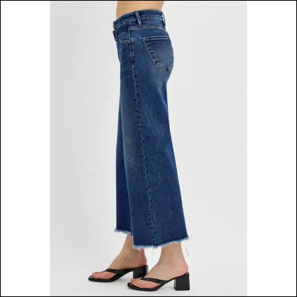 Risen Raw Hem Wide Legs: where Style Meets my Denim Destiny! - Jeans on Sale Worldwide Shipping