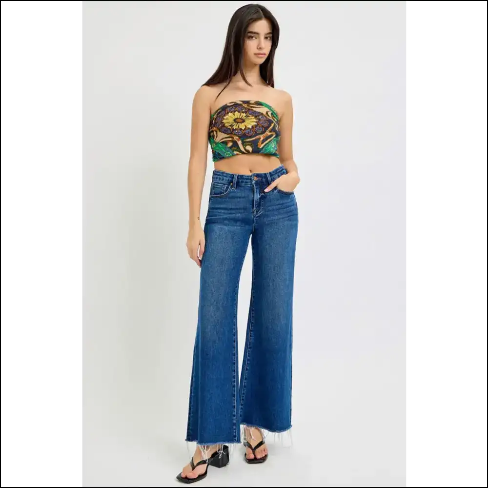 Risen Tummy Control Wide Leg Jeans: Strut Like you Own the Sidewalk! 😄👖 - Jeans on Sale Worldwide Shipping