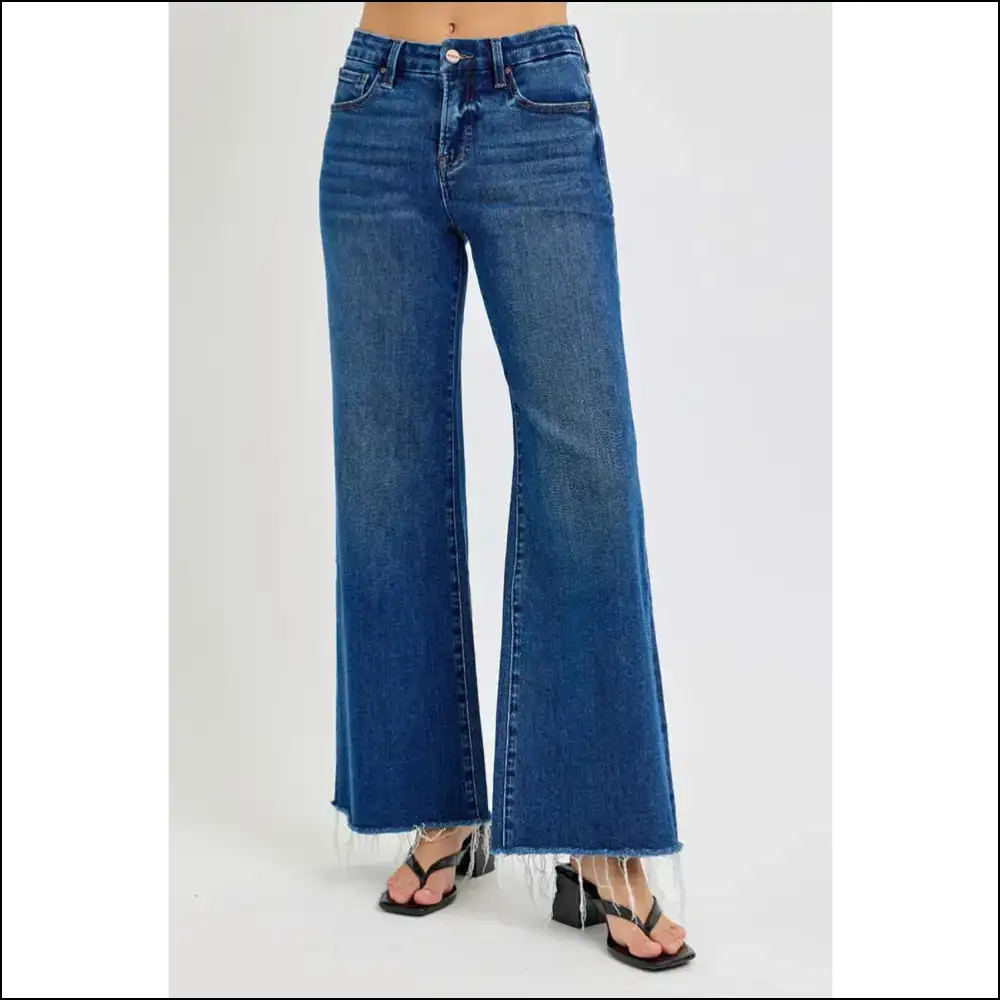 Risen Tummy Control Wide Leg Jeans: Strut Like you Own the Sidewalk! 😄👖 - Jeans on Sale Worldwide Shipping