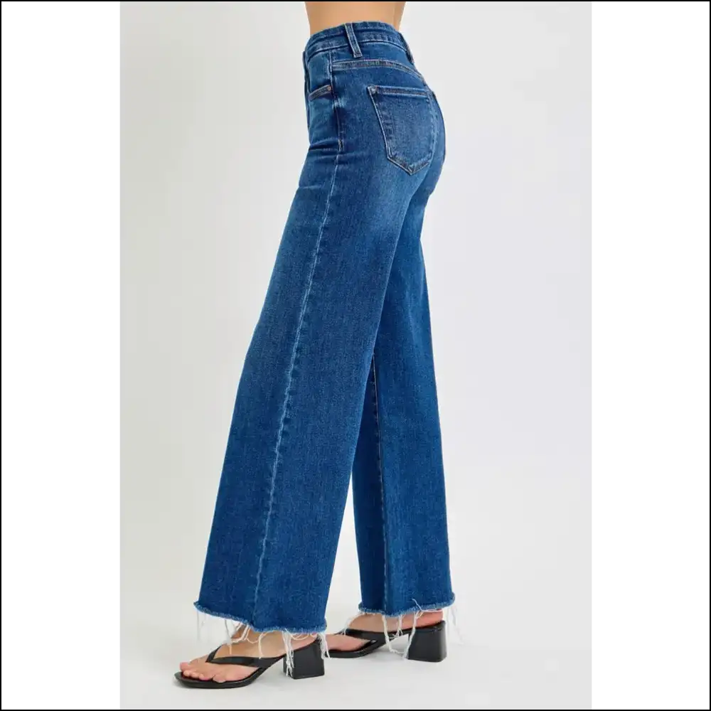 Risen Tummy Control Wide Leg Jeans: Strut Like you Own the Sidewalk! 😄👖 - Jeans on Sale Worldwide Shipping
