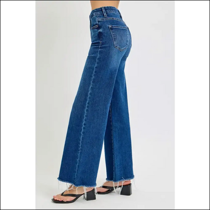 Risen Tummy Control Wide Leg Jeans: Strut Like you Own the Sidewalk! 😄👖 - Jeans on Sale Worldwide Shipping