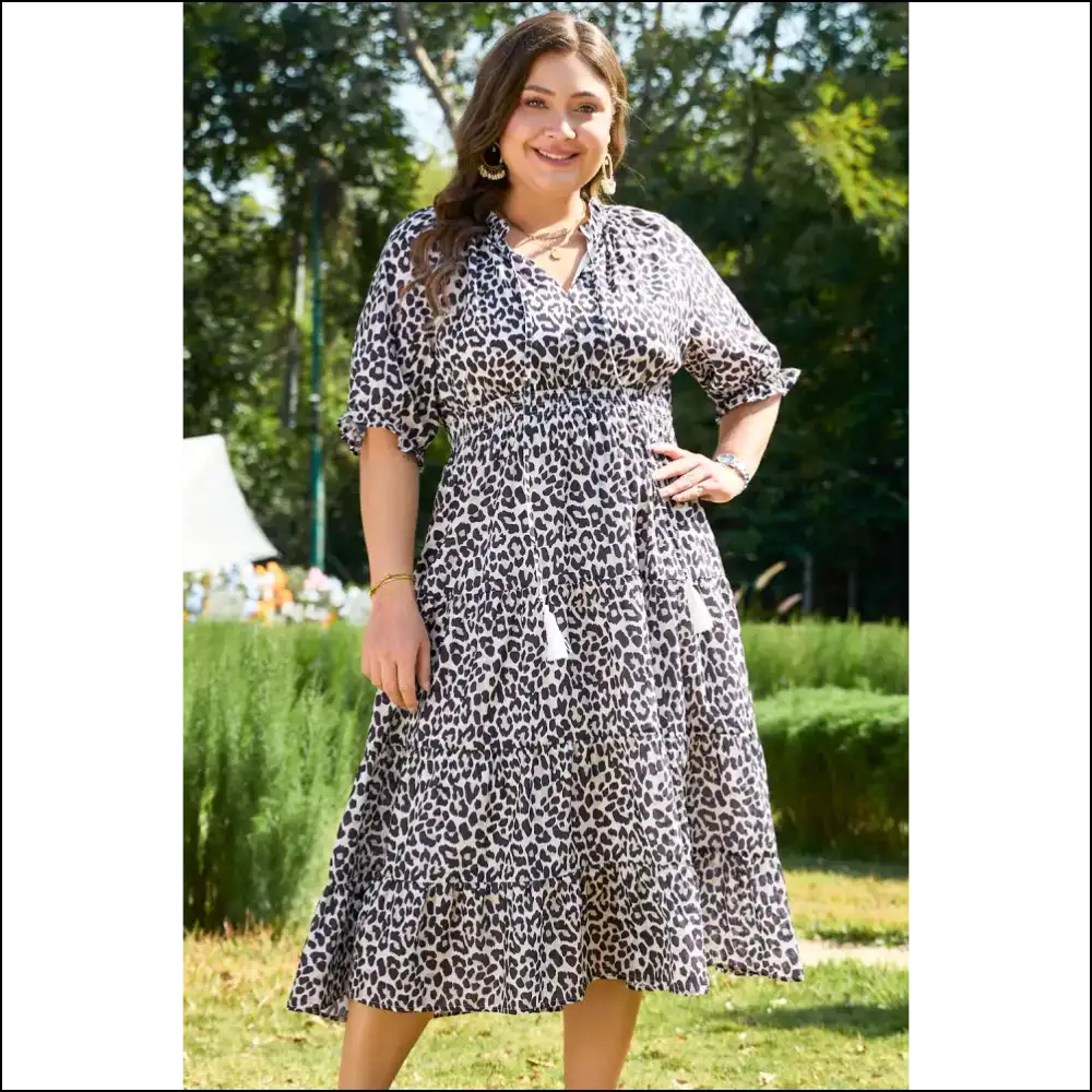 Roar! my Brown Leopard Tassel Tie Dress: Needful Things 🔥🐆 - Plus Size Dresses on Sale Worldwide Shipping