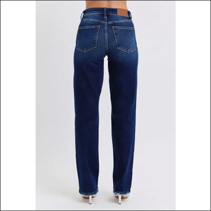 Rock the Raw Hem Straight Look and Slay Like a Jean Queen! 👖✨ - Jeans on Sale Worldwide Shipping