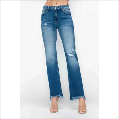 Rock the Raw Hem: Strut your Stuff with Needful Things Jeans! 😎 - Jeans on Sale Worldwide Shipping