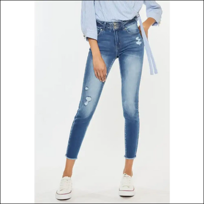 Rock the Raw Hem with Kancan: where Distressed Meets Daring 💥👖 - Medium / 7(27) - Jeans on Sale Worldwide Shipping
